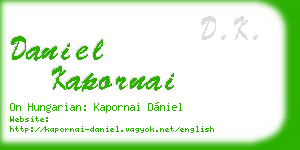 daniel kapornai business card