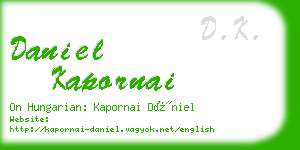 daniel kapornai business card